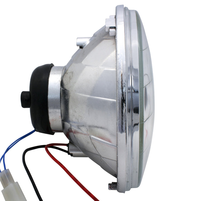 Chrome V1 Projector Headlamp with Chrome Shroud with HID Package