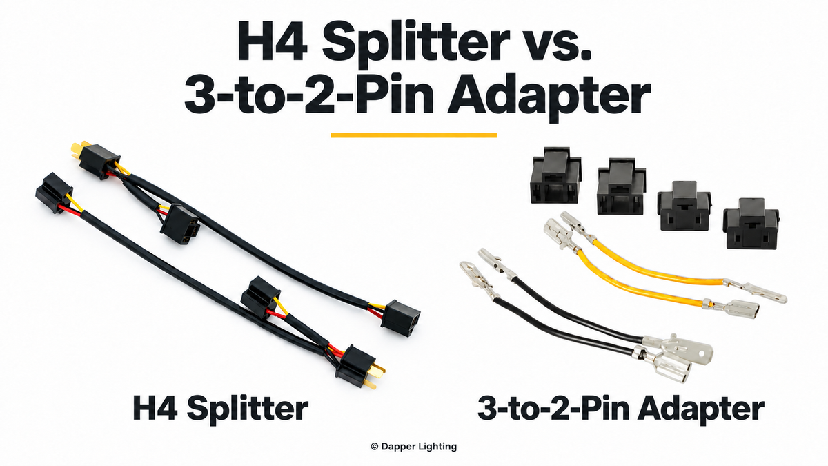 H4 Splitter vs. 3-to-2-Pin Adapter: Which Do You Need?