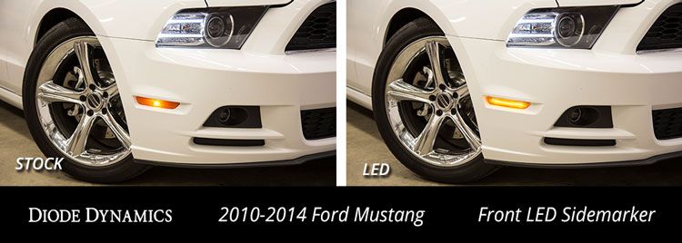 LED Sidemarkers For 2010-2014 Ford Mustang (Set)