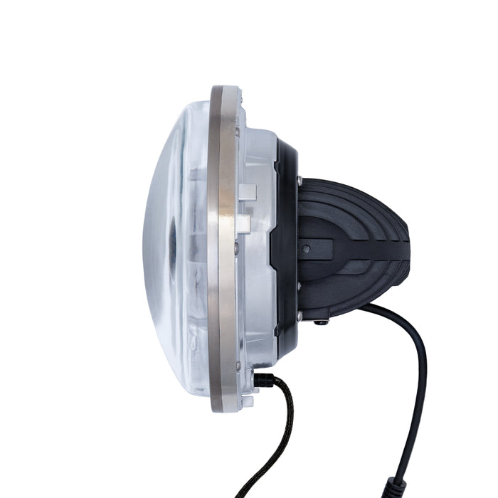 High/Low Beam Chrome 30W LED 575 with Modern Switchback Halo