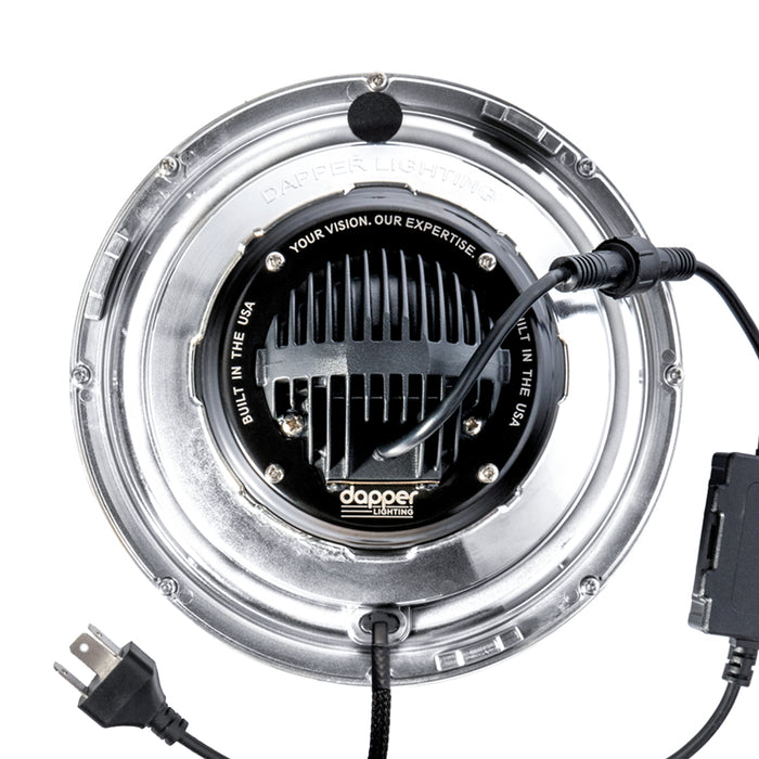 Chrome LED Seven with Modern Switchback Halo with Original Glass