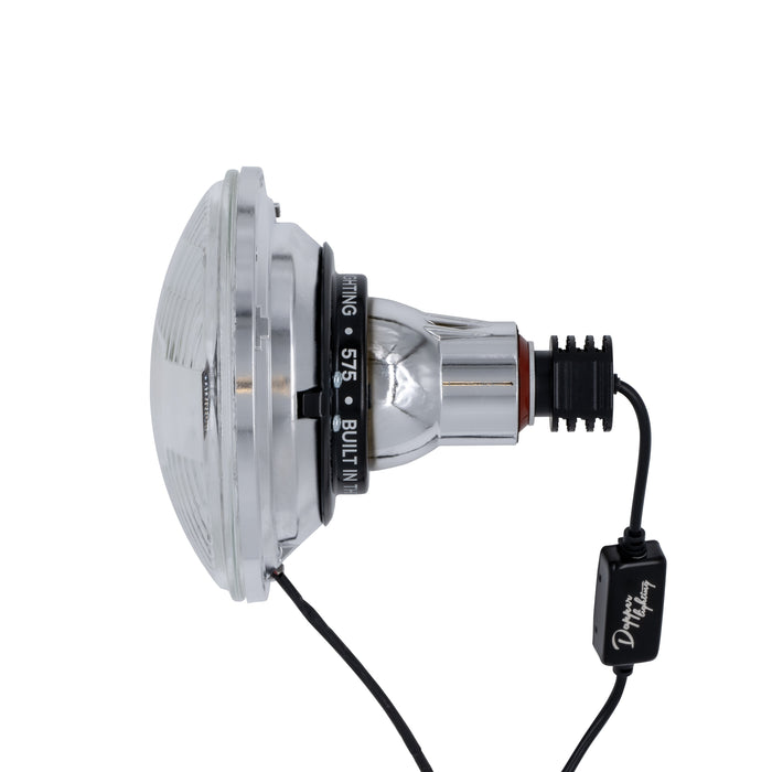 High/Low Beam Chrome 13W LED 575 with Classic Switchback Halo with Original Glass