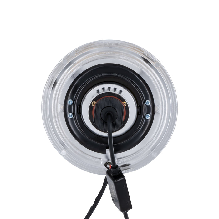 High/Low Beam Chrome 13W LED 575 with Modern Switchback Halo with Original Glass