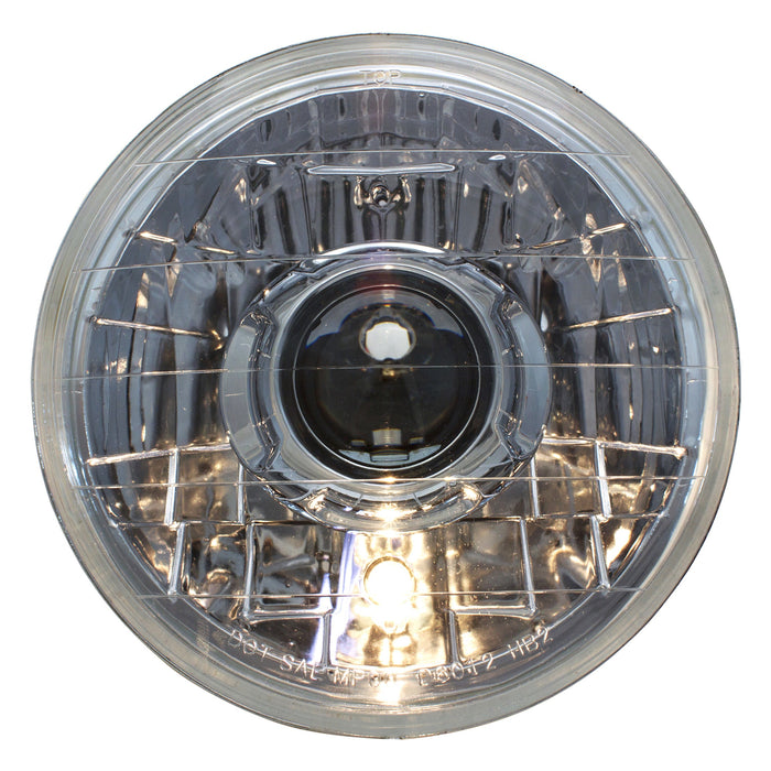 Chrome V1 Projector Headlamp with Chrome Shroud with Halogen Bulbs