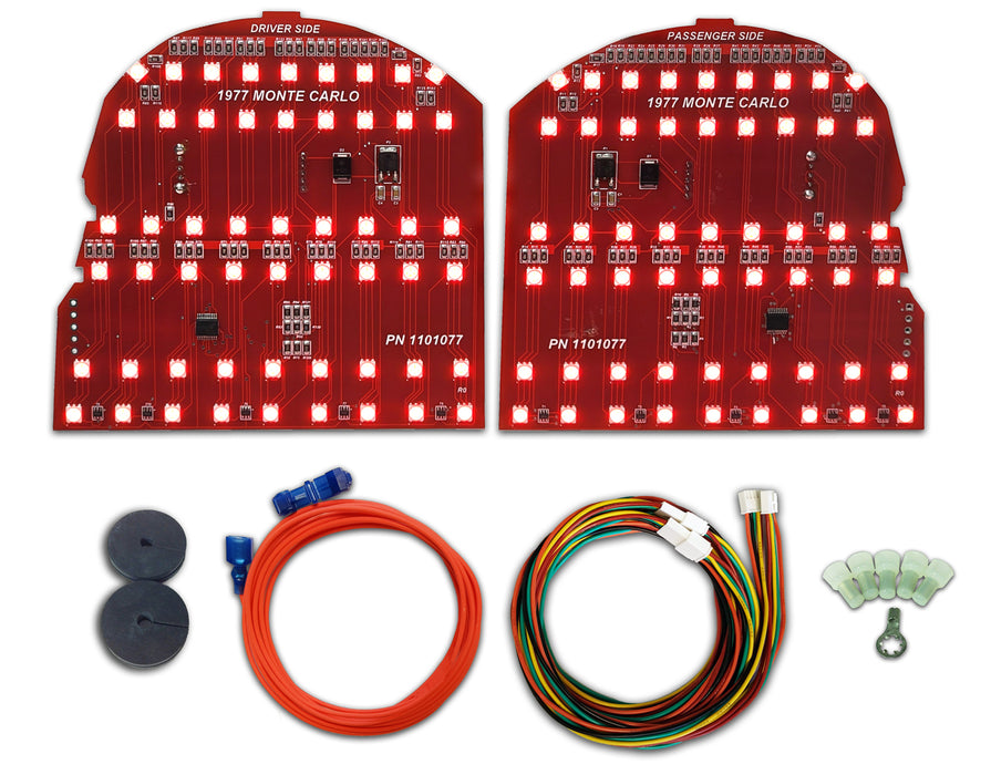 1977 Chevrolet Monte Carlo Sequential LED Taillight Kit (2 Panel)