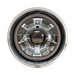 Chrome LED Seven 2.0 headlight with curved clear glass and an unlit smoked HDR halo.