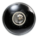 Black V2 projector headlamp with clear glass and inner white halo only