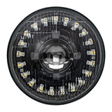 Black LED Seven with Modern Switchback Halo with Original Glass
