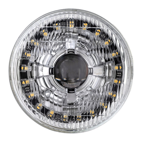 Chrome LED Seven with Modern Switchback Halo with Original Glass