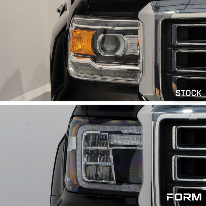2014 - 2018 GMC Sierra 1500 LED Reflector Headlights (Pair)