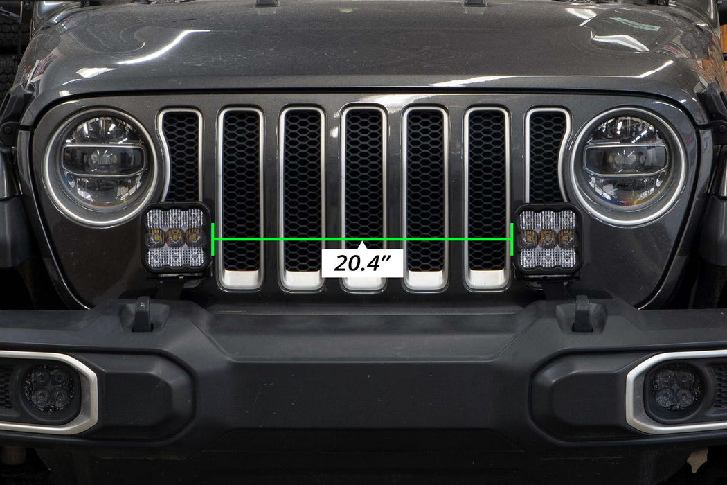 SS5 Bumper LED Pod Light Kit for 2007-2018 Jeep JK Wrangler, Sport Yellow Combo