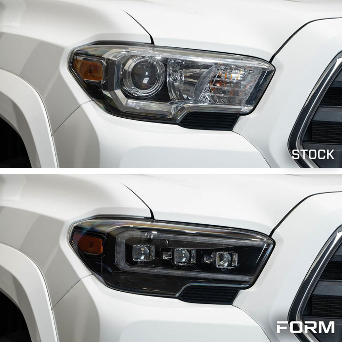 2016 - 2023 Toyota Tacoma Sequential LED Projector Headlights with Amber DRL (Pair)
