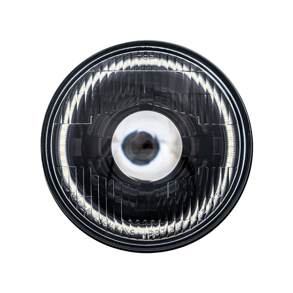 High Beam Black 13W LED 575 with Classic Switchback Halo with Original Glass