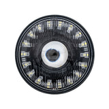 High/Low Beam Black 13W LED 575 with Modern Switchback Halo with Original Glass