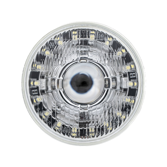 High Beam Chrome 13W LED 575 with Modern Switchback Halo with Original Glass
