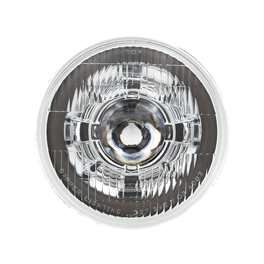 High/Low Beam Chrome 13W LED 575 with HDR Smoked Switchback Halo with Original Glass