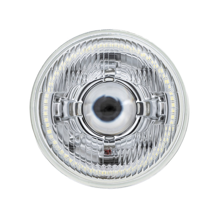 High/Low Beam Chrome 30W LED 575 with Classic Switchback Halo with Original Glass
