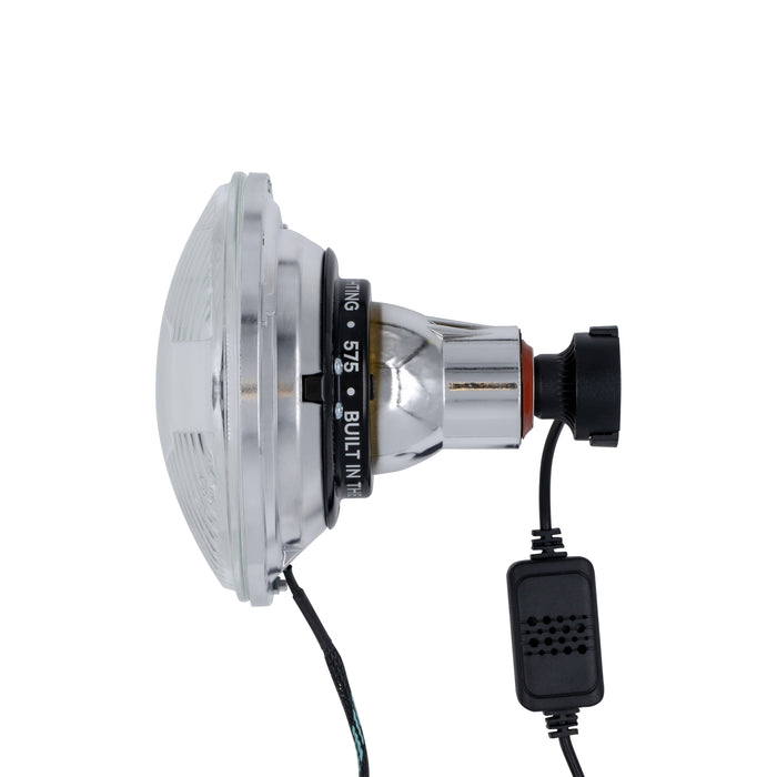 High/Low Beam Chrome 30W LED 575 with HDR RGB Halo with Original Glass