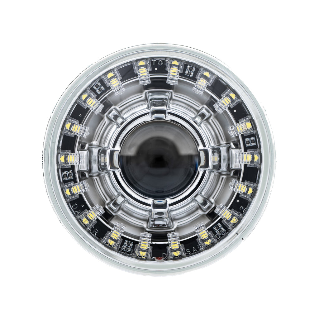 High/Low Beam Chrome 30W LED 575 with Modern Switchback Halo