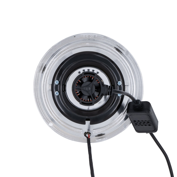 High Beam Chrome 30W LED 575 with Modern Switchback Halo with Original Glass