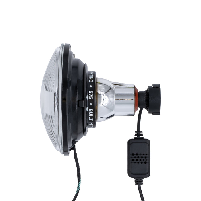 High/Low Beam Black 30W LED 575 with HDR Smoked RGB Halo with Original Glass