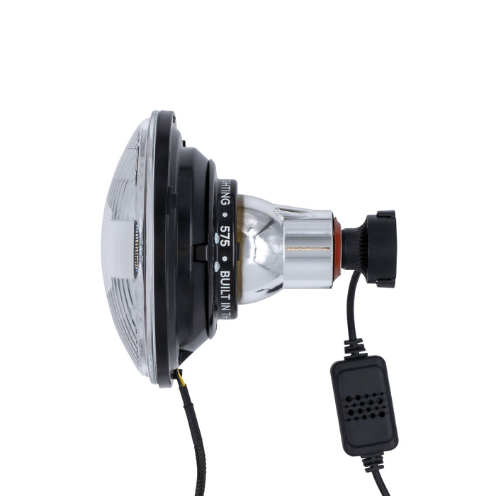 Low Beam Black 30W LED 575 with HDR Smoked Switchback Halo with Original Glass