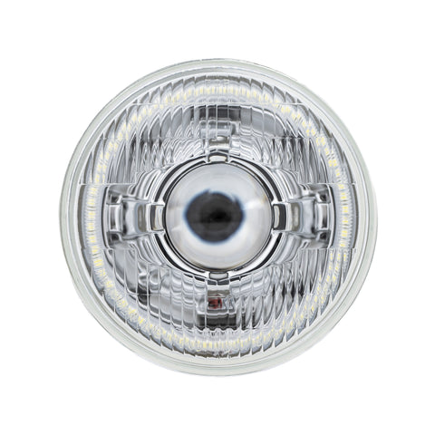 Low Beam Chrome Halogen 575 with Classic Switchback Halo with Original Glass