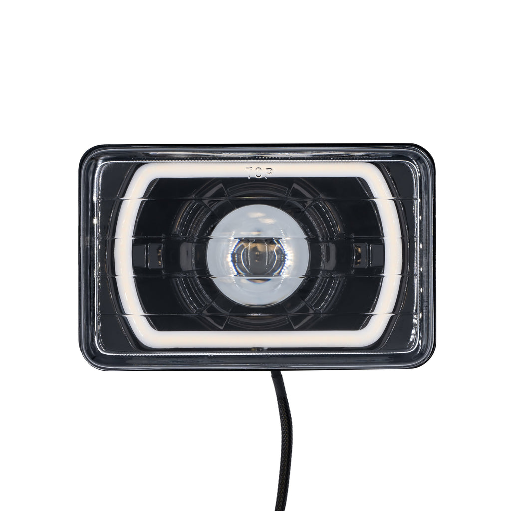 High/Low Beam Black 13W LED FourSix with HDR Blue Halos
