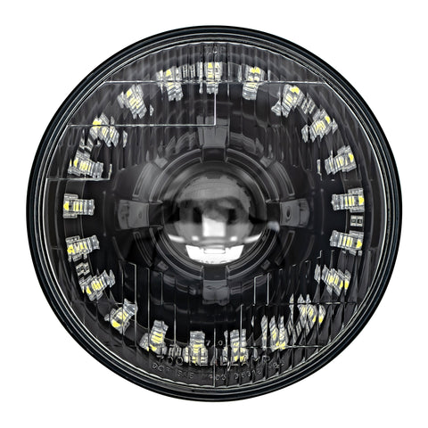 Black LED Seven with Modern White Halo with Original Glass
