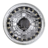 Chrome LED Seven with Modern White Halo with Original Glass